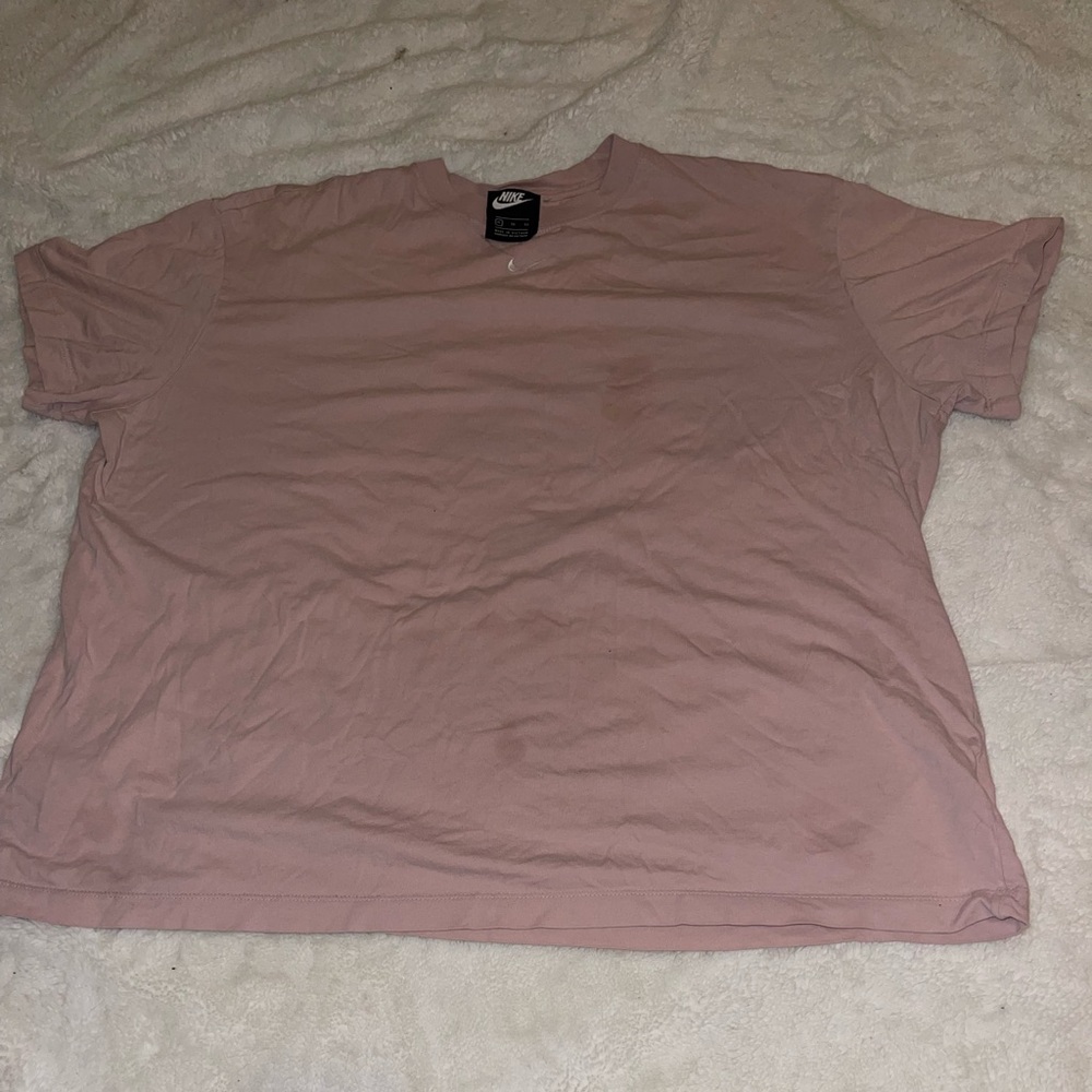 Nike Soft Pink Tee with White Logo